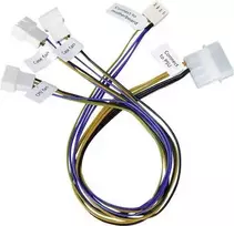 Akasa PC-Fan jungiamasis kabelis [3x PC-Fan kištukas 4pol. - 1x IDE maitinimo kištukas 4pol.] 0,30 m