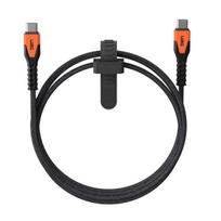 USB-C į USB-C maitinimo laidas Eaton 1,5 m — Kevlar šerdis, USB 2.0, juoda/oranžinė
