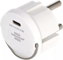 Maitinimo adapterio kištukas Type F / Type C Brennenstuhl 1508110010 su USB 2.4A