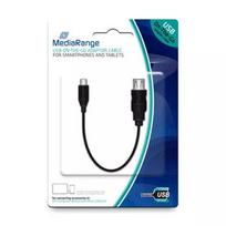 USB laidas MediaRange MRCS168 0,2 m Micro-USB B USB A juodas
