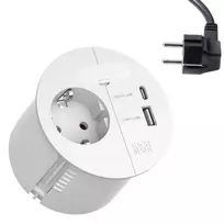 Maitinimo blokas Bachmann LOOP IN CHARGE 1xCEE7/3 1xUSB - model 938.301