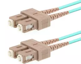 Skaidulinis optinis kabelis LOGON AL5SCSC25I/3I OM3 25 m SC–SC 50 µm pilnas dupleksas Aqua