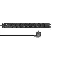 Lanview LVR-2MSCH-LIC-SCH8 maitinimo skirstytuvas (PDU) 8 AC lizdai 1U juodas