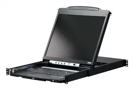 Rack konsolė ATEN CL5800N 19 colių (48,3 cm) LCD 1280x1024 VGA USB/PS/2 klaviatūra ir pelė Metalinė 1U Juoda