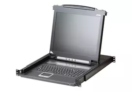 ATEN CL1000M konsolė stelažui 43,2 cm (17 colių) 1280 x 1024 pikseliai Metalinė, Plastikinė Juoda 1U