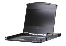 KVM konsolė ATEN CL6700MW 17,3 colių LED LCD, HDMI/DVI/VGA, 1U, juoda