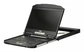 ATEN CL3100NX stovo konsolė 47 cm (18,5 col.) 1366 x 768 pikselių Metalas, Plastikas Juoda 1U