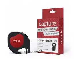 Capture CA-S0721620 etikečių juosta, 12 mm x 4 m, juoda ant geltono