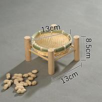 Tricycle Pushcart Bamboo Basket for Hot Pot, Cold Dishes, and Fried Foods