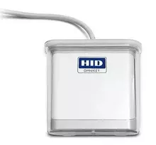 HID OMNIKEY 5022 CR R50220318-CR stalinis lustinių kortelių skaitytuvas, švariosioms patalpoms, IP67, USB, baltas