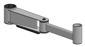 Monitoriaus alkūninė ranka ergonomic solutions SP2 400mm Juoda — reguliuojamas 400 mm siekis