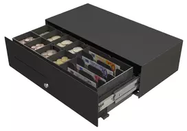apg Solutions Micro – A pinigų stalčius, plieninis, juodas, 24 V, 453 mm, 224 mm, 130 mm