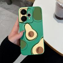 For Realme 15 C73 C33 C35 15T 15X C21Y C25Y Note 70 70T Fashion Shell Beautiful Flower Avocado Pattern Soft Liquid Silicone Phone Case For Realme Capa Realme 15