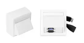 Vivolink WI221261 HDMI + USB A lizdo sieninis kištukas baltas 2 moduliai