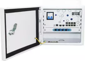 Ernitec ELECTRA-M10-OUTDOOR-200 valdomas L2 PoE tinklo jungiklis, 8× PoE + 2× SFP, IP66, pilka