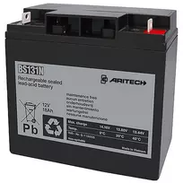 Aritech BS131N 12V 18Ah sandarus švino rūgšties akumuliatorius, nereikalaujantis priežiūros, įkraunamas