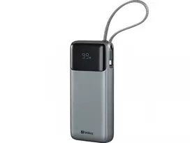 Powerbank Sandberg All-in1 20000 PD 67W – 20000 mAh LiPo, 1×USB-A, 1×USB-C, 15W išvestis, juoda/pilka