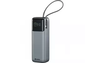 Nešiojamas powerbank SANDBERG All-in1 Powerbank 20000 PD 130W – 20000 mAh, LiPo, USB-A 1x, USB-C 1x, 130 W, juoda/pilka