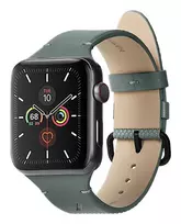 Dirželis (Re)Classic Apple Watch, žalias, 35 mm, natūralių medžiagų
