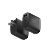 Sieninis įkroviklis Native Union Fast GaN Charger 67W Juodas Intl. 2C1A 2x USB-C 100–240V Apsauga nuo viršsrovių, viršįtampių ir perkaitimo