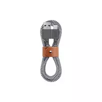Native Union BELT-KV-CL-ZEB-3 Lightning–USB-A laidas 3 m juoda/pilka/balta