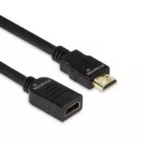 HDMI ilginimo laidas MediaRange MRCS256, HDMI 2.0, 18Gbit/s, ARC, HDMI Type A kištukas į lizdą, 2 m, juodas