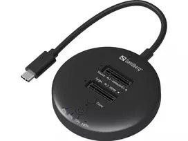 Sandberg USB 3.2 Cloner Dock, skirta NVMe M.2 SSD, juoda, 20Gbit/s