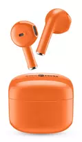 Belaidės Bluetooth ausinės Music Sound SWAG, kapsulės formos, oranžinės spalvos