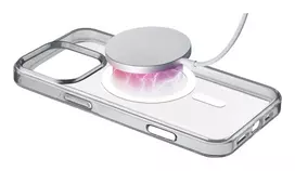 Cellularline Gloss Mag dėklas iPhone 16 Pro Max – permatomas, su magnetais, skirtas belaidžiam įkrovimui ir MagSafe laikikliams