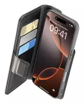 Cellularline BOOKAG2IPH16PROK Knyginis dėklas iPhone 16 Pro su magnetiniu užsegimu ir stovu