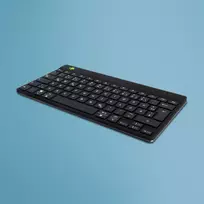 Ergonominė klaviatūra R-Go Compact Break, kompaktiška su pertraukų programine įranga, QWERTZ (DE), Bluetooth, juoda