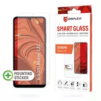 Displex Smart Glass (9H) apsauginis stiklas, skirtas Xiaomi Redmi 13C, su montavimo lipdukais, nedūžtantis