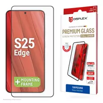 Displex Premium Screen Protector (Full Cover, 10H) Samsung Galaxy S25 Edge, Eco montavimo rėmelis, pilnas padengimas