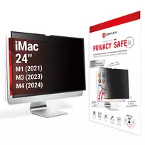 Displex PRIVACY SAFE nuimamas dviejų krypčių privatumo filtras, skirtas iMac 24 colių M1 (2021)/ M3 (2023)/ M4 (2024)