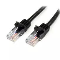 StarTech.com Cat5e jungiamasis kabelis su apsaugotais RJ45 kištukais - 3 m, juodas
