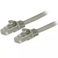StarTech.com 1,5 m CAT6 Ethernet kabelis - pilkas CAT 6 Gigabit Ethernet laidas - 250 MHz 100W PoE RJ45 UTP tinklo/latakinis laidas su apsauga nuo užkliuvimo ir įtempimo mažinimu, individualiai išbandytas