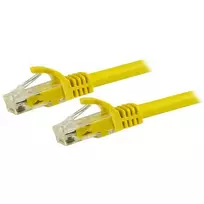 StarTech.com 1,5 m CAT6 eterneto kabelis - geltonas CAT 6 gigabito eterneto laidas - 250 MHz 100 W PoE RJ45 UTP tinklo/jungiamasis laidas su apsauga nuo užkabėjimo ir įtempimo mažinimu, individualiai išbandytas