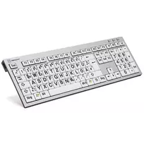 Logickeyboard LKB-LPRNTBW-AJPU-DE klaviatūra, laidinė, QWERTZ, vokiškas išdėstymas, įvairiaspalvė