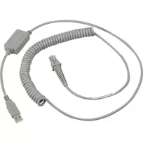 Datalogic USB laidas, spiralinis USB ryšio laidas, pilkas, 2 m, tinka visiems rankiniams skaitytuvams (90A051922)