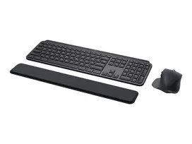 Logitech MX Keys Combo verslui 2 kartos klaviatūra + pelė, RF belaidis + Bluetooth, AZERTY prancūziškas išdėstymas, grafitas