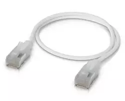 Tinklo jungiamasis kabelis UBIQUITI UACC-CABLE-PATCH-EL-C6A-1M-W — Cat6a, 1 m, RJ-45, permatomai baltas
