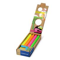 Akvarelinių pieštukų rinkinys Staedtler 140 C4P1 — 4 vnt. (Žalia, Oranžinė, Rožinė, Geltona)