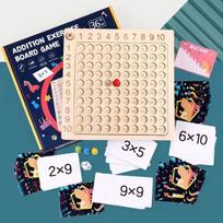 Vaikams Montessori 99 daugybos lenta Žaidimas Matematika Mediniai žaislai Vaikų mokymasis Švietimo loginio mąstymo Dėlionė Mokymo žaislas