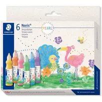 Temperos dažų rinkinys Staedtler 8853M C6 – 6 buteliukai (žalia, oranžinė, rožinė, violetinė, geltona)