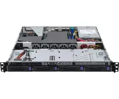 ASRock 1U4LW-B650/2L2T RPSU serverio korpusas be pagrindinės plokštės AMD B650 Socket AM5 stelažinis (1U)