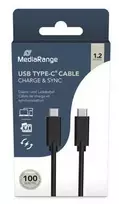 MediaRange TYPE-C laidas 2 m MRCS214 juodas USB laidas