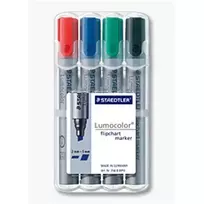 Markeris Staedtler 356 B WP4 4 vnt. Juoda Mėlyna Žalia Raudona