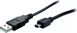 USB laidas S/CONN 14-16035 USB 2.0 2m Mini-USB B USB A juodas