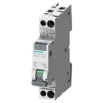 Siemens RCBO, 10A srovė, 1P+N poliai, 30mA jautrumas, A tipas, SENTRON serija