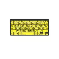 Belaidė Bluetooth klaviatūra Logickeyboard LKB-LPBY-BTPC-DE, QWERTZ, didelės raidės, geltona/juoda